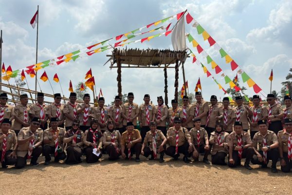 Sat Binmas Polres Mesuji Hadiri Apel Besar Peringatan Hari Pramuka ke-65 Tingkat Kabupaten Mesuji